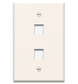 WP3402LA Single Gang Wall Plate, 2-Port