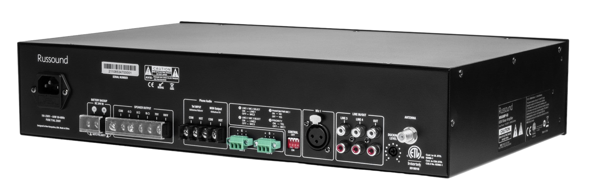 MIXAMP-60 70V Mixer Amplifier with Media Player Bluetooth