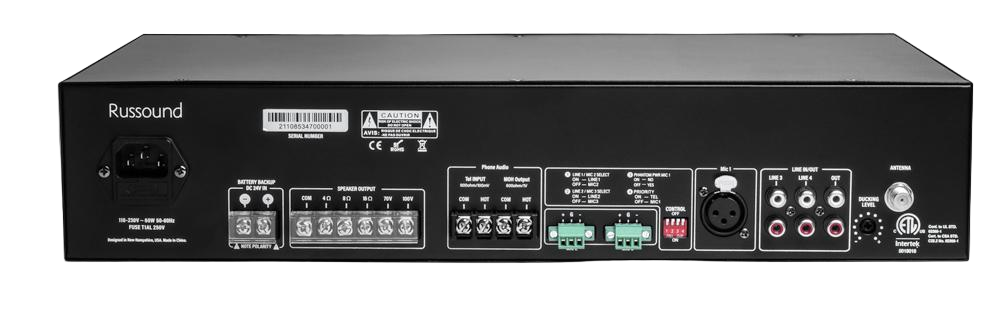 MIXAMP-60 70V Mixer Amplifier with Media Player Bluetooth