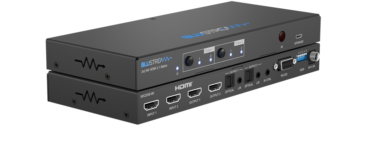 MX22AB-8K 2x2 8K HDMI 2.1 Matrix with Audio Breakout