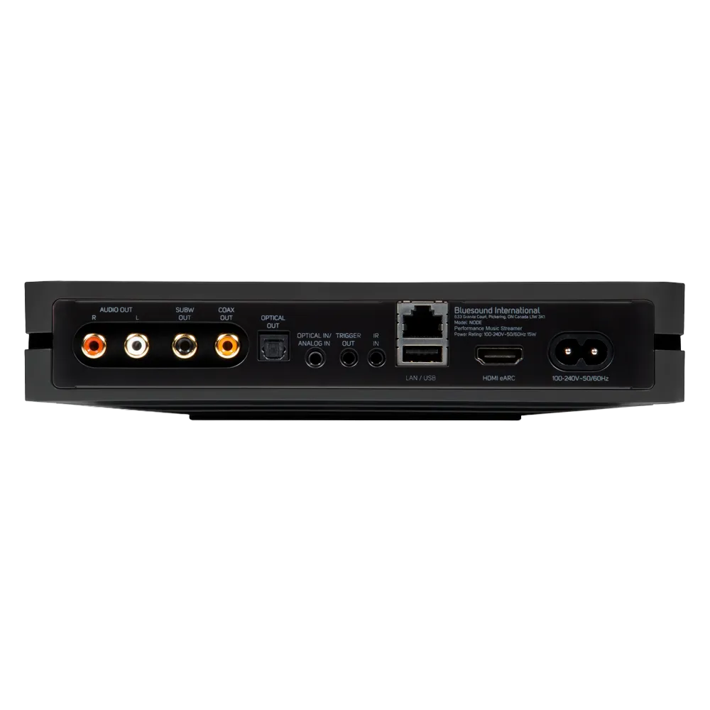 Node Wireless Multi-Room Hi-Res Music Streamer Black