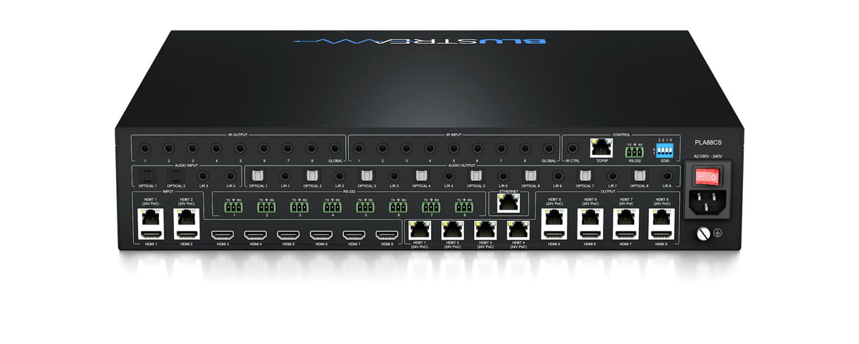 PLA88CS Platinum 8x8 HDBaseT™ CSC AV Matrix with Audio Downmixing - 150m