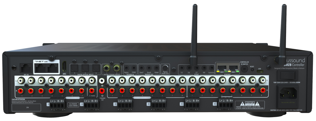 SMZ8 8 Source, 8 Zone Controller Amplifier with Built-in Streamer8-Source,8-Zone Controller Amplifier with Streamer