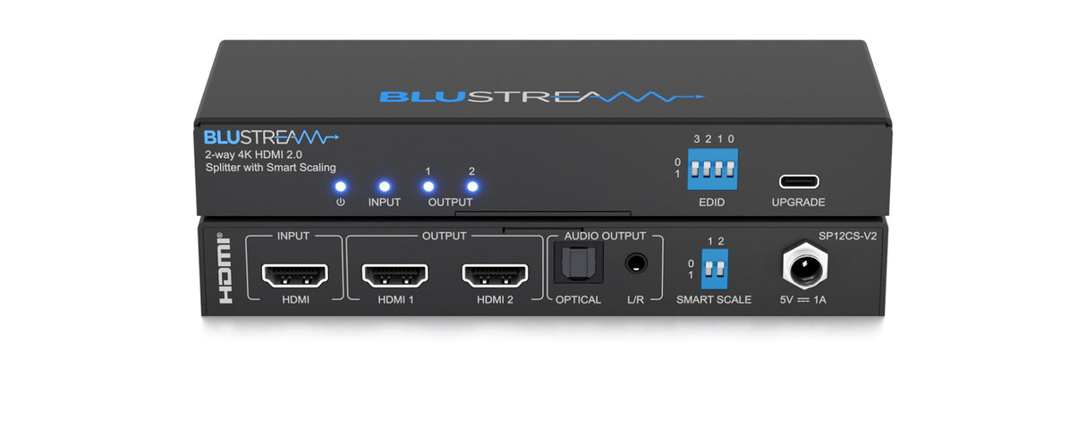SP12CS-V2 2-Way 4K HDMI 2.0 Splitter with Smart Scaling Gen 2