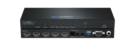 SW61AB 6-Way 4K 18Gbps HDMI 2.0 Switch with Optical & Analogue Audio Breakout, Auto-Switching, IP & RS-232