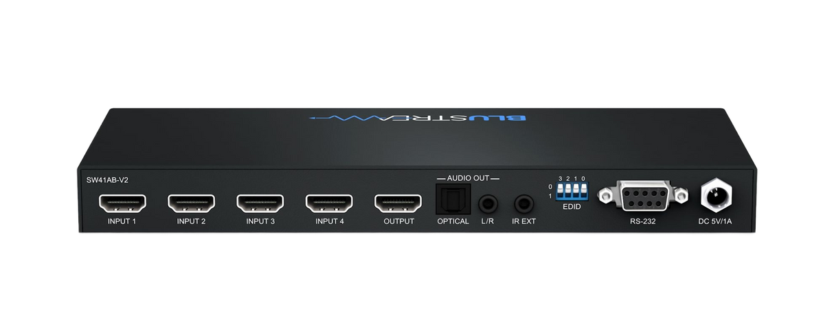 SW61AB 6-Way 4K 18Gbps HDMI 2.0 Switch with Optical & Analogue Audio Breakout, Auto-Switching, IP & RS-232