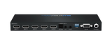 SW61AB 6-Way 4K 18Gbps HDMI 2.0 Switch with Optical & Analogue Audio Breakout, Auto-Switching, IP & RS-232