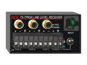 RDL TX-TPR3A Active Three-Pair Receiver Twisted Pair Format-A Balanced Line Outputs