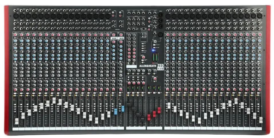 AH-ZED436 4-Bus Mixer 32 Mic/Line + 2 Dual Stereo Ch., 4 Band Dual Swept Mid EQ
