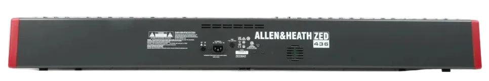 AH-ZED436 4-Bus Mixer 32 Mic/Line + 2 Dual Stereo Ch., 4 Band Dual Swept Mid EQ