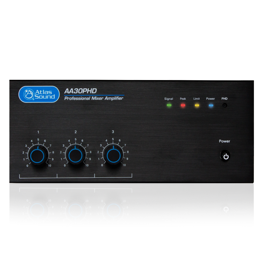 Atlas IED AA30PHD Mixer Amplifier 3 Input 30W Automatic System Test PHD