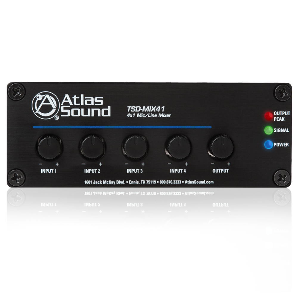 Atlas IED TSDMIX41 4 x 1 Mic/Line Mixer