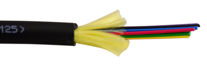 TechLogix M3I-6M-P-BK-1000 Fiber 6 Strand Distribution Indoor/Outdoor Plenum-rated OM3 1000'
