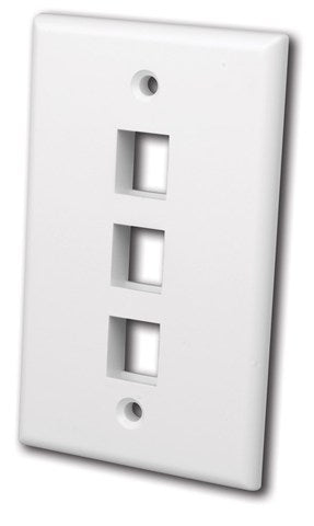 Multi-Media Keystone Wall Plate 3-Port