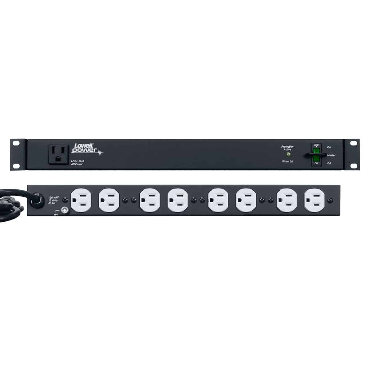 ACR159S Power Panel 15A 9 Outlets 1U 9' Cord