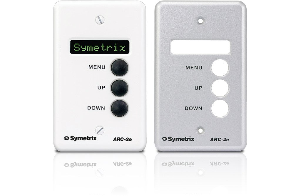 Symetrix 80-0056 ARC-2e Wall Panel Controller with Text Menu Single Gang White