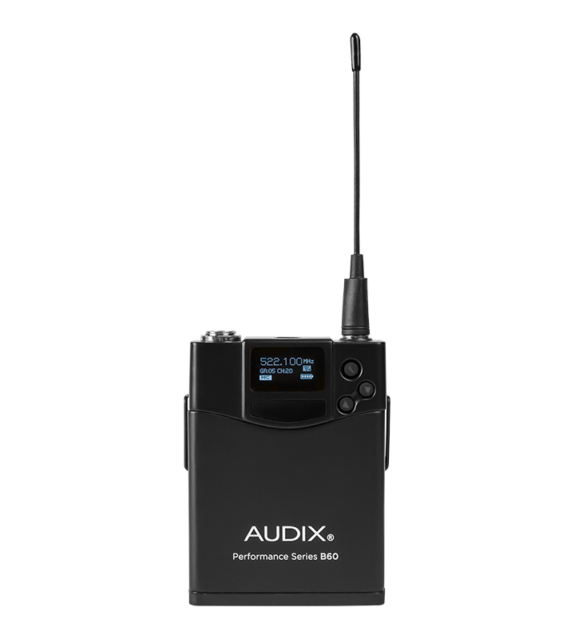 Audix AP62BP Wireless Microphone System R62 Two Channel True Diversity Receiver with Two B60 Bodypack Transmitters (522-586 MHz)