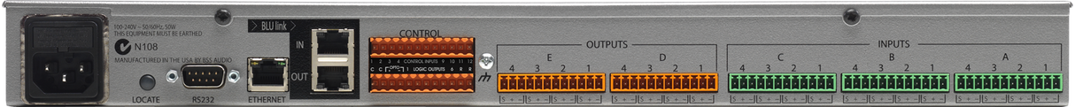 BLU101 Conferencing Processor with AEC 12 Analog Mic/line Input, 8 Analog Output