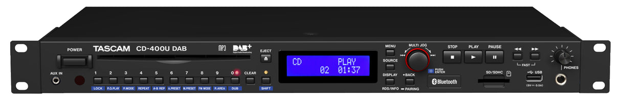 Tascam CD400U CD/SD/USB Player with Bluetooth® receiver and FM/AM tuner