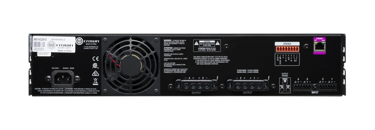CDi4x600 4 Channel 600W per @ 4Ω 70V Power Amplifier + DSP