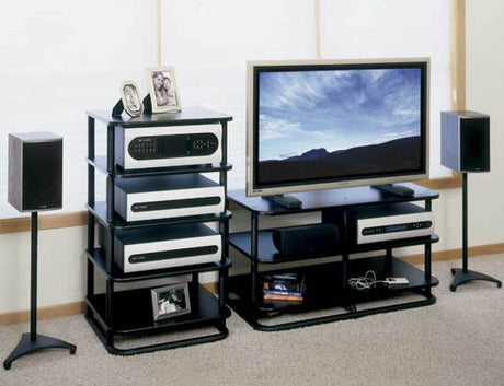EFASB1 Euro Series Modular Audio Stand Shelf Black