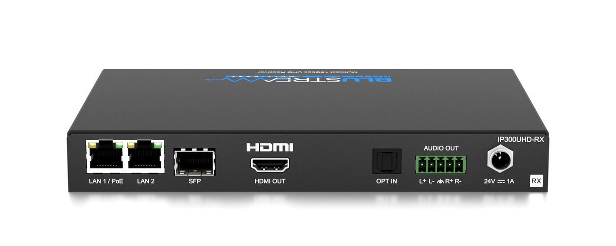 IP300UHD-RX 4K 60Hz UHD Video over IP Receiver with PoE over 1Gb Network