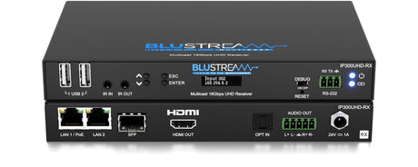 IP300UHD-RX 4K 60Hz UHD Video over IP Receiver with PoE over 1Gb Network
