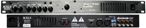 ROLLS MA1705 70 Watt 70 Volt Mixer/Amplifier 1U