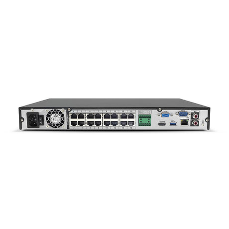 NVR-MX16POE-1U4K1-4TB 16Ch IP NVR with 4TB Hard Drive - Integrated 16 Port POE - Up to 8MP & 4K @ 30fps