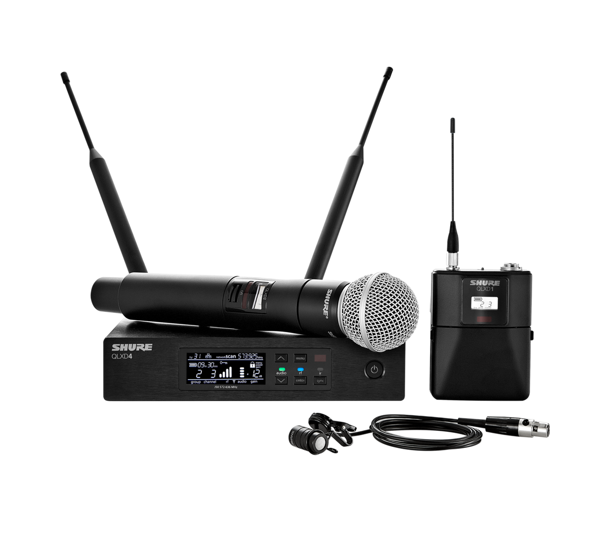 QLXD124/85-G50 Handheld and Lavalier Wireless Microphone System