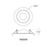 R4ERAR-W9CS-WT Lotos 4″ Round Adjustable Downlight 5CCT