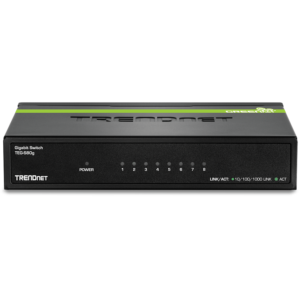 TRENDnet TEGS80g 8 Port Gigabit GREENnet Switch (Metal)