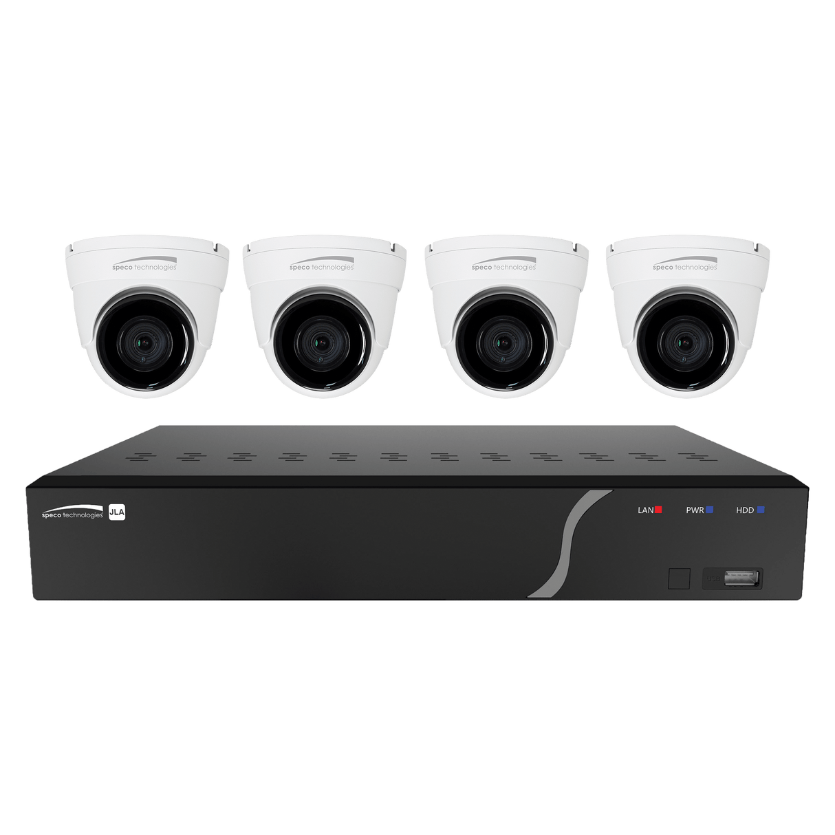 ZIPK4N1 4 Channel Surveillance Kit with Four 5MP IP Cameras 1TB Kit