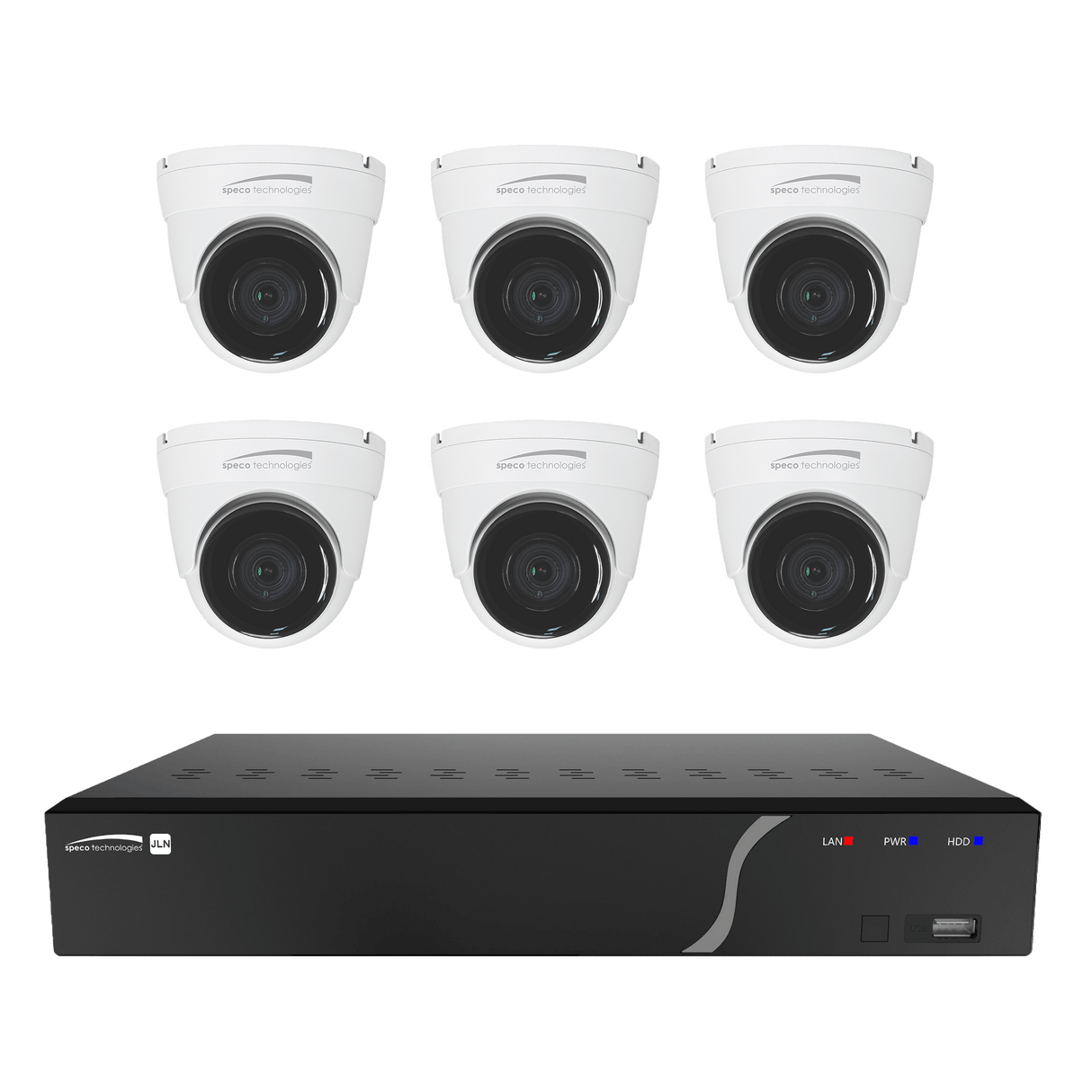 ZIPK8N2 8 Channel Surveillance Kit with Six 5MP IP Cameras 2TB Kit