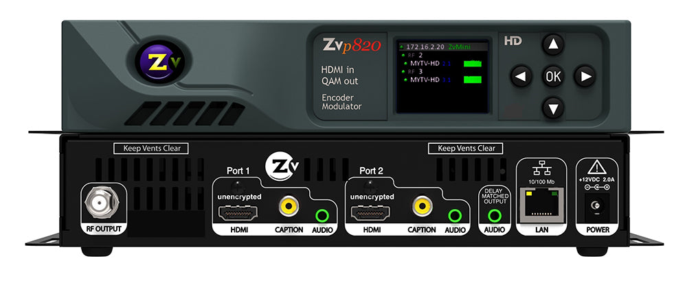 ZeeVee ZvPro820NA 1080p 2x Unencrypted HDMI Encoder / Modulator