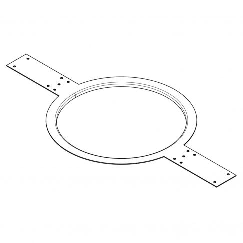QSC ACMR8 Flanged Mud Ring Bracket for Pre-installation of AC-C8T Pack of 6