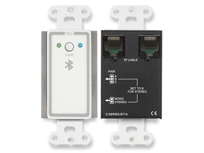 RDL DBT1A Wall-Mounted Bluetooth® Audio Format-A Interface White
