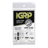 GRP-4180 Ultraviolet Cable Tie Black 4" 18lb 100PK