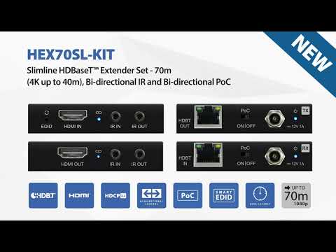 HEX70SLKIT 4K HDBaseT™ Extender Slimline