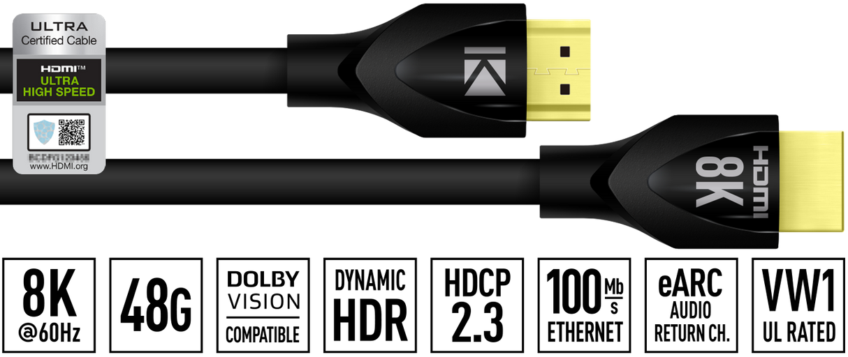 KDPRO8K6BX 6' HDMI Cable 8K/48G Ultra High Speed