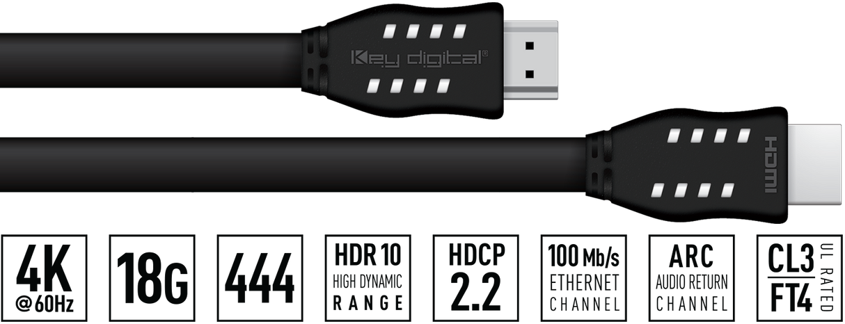 Key Digital KDPro16 16' HDMI Cable 4K/18G 26AWG