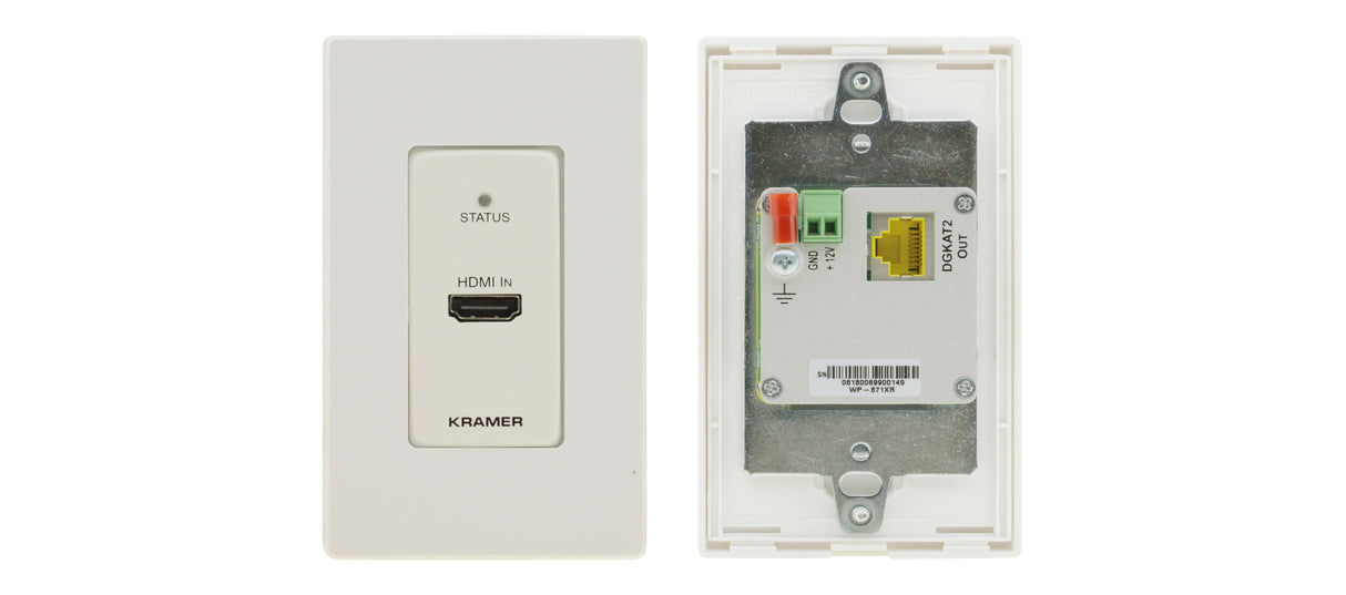 WP-871XR 4K HDR HDMI 1–Gang PoC Wall–Plate Transmitter Long Reach  DGKat