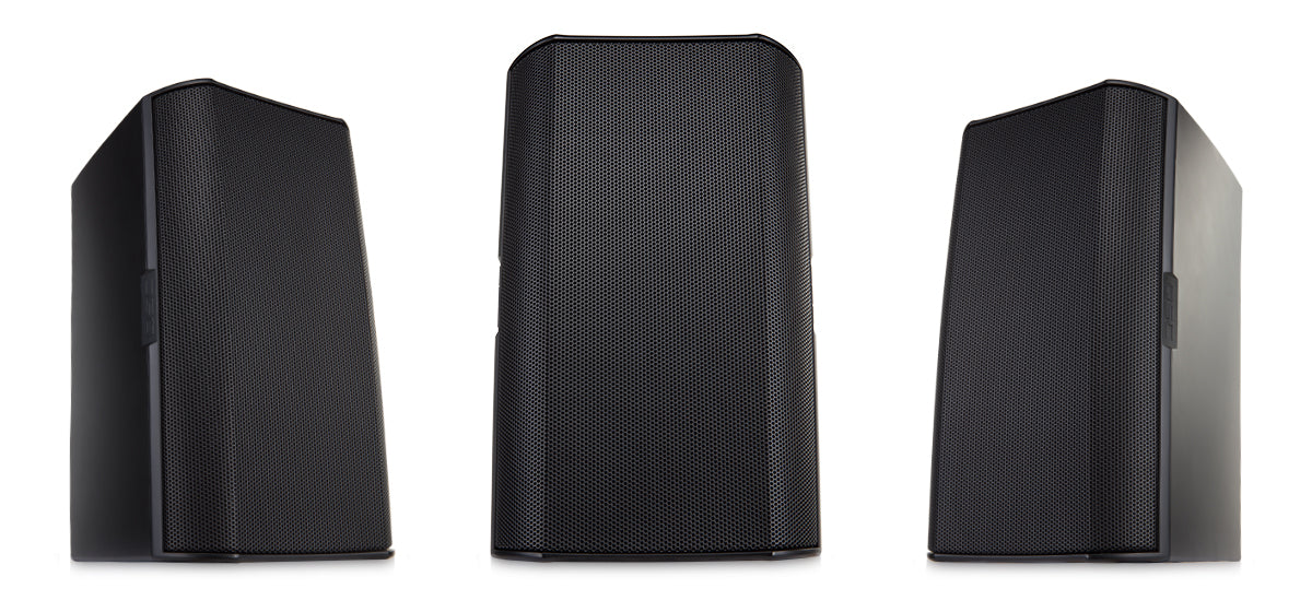 ADS6T 6.5" 2-Way Surface Speaker 70/100v 8ω Bypass 105° Pair Black