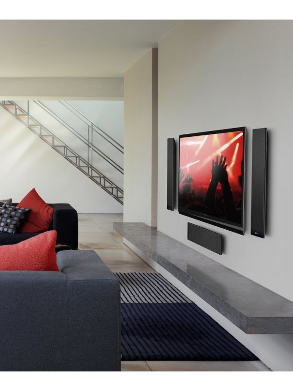 KEF T301c Ultra-Thin Center Channel Speaker Each Black
