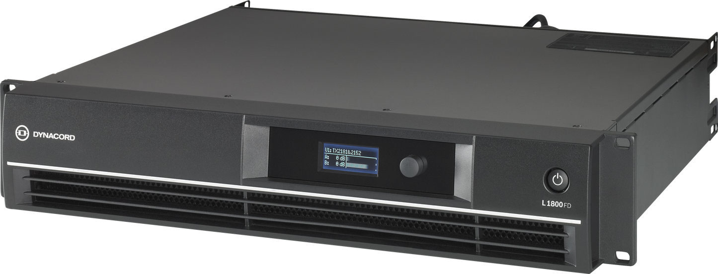 DynaCord L1800FDUS DSP Power Amplifier 2 x 950W With FIR Drive XLR/NL4 Connectors