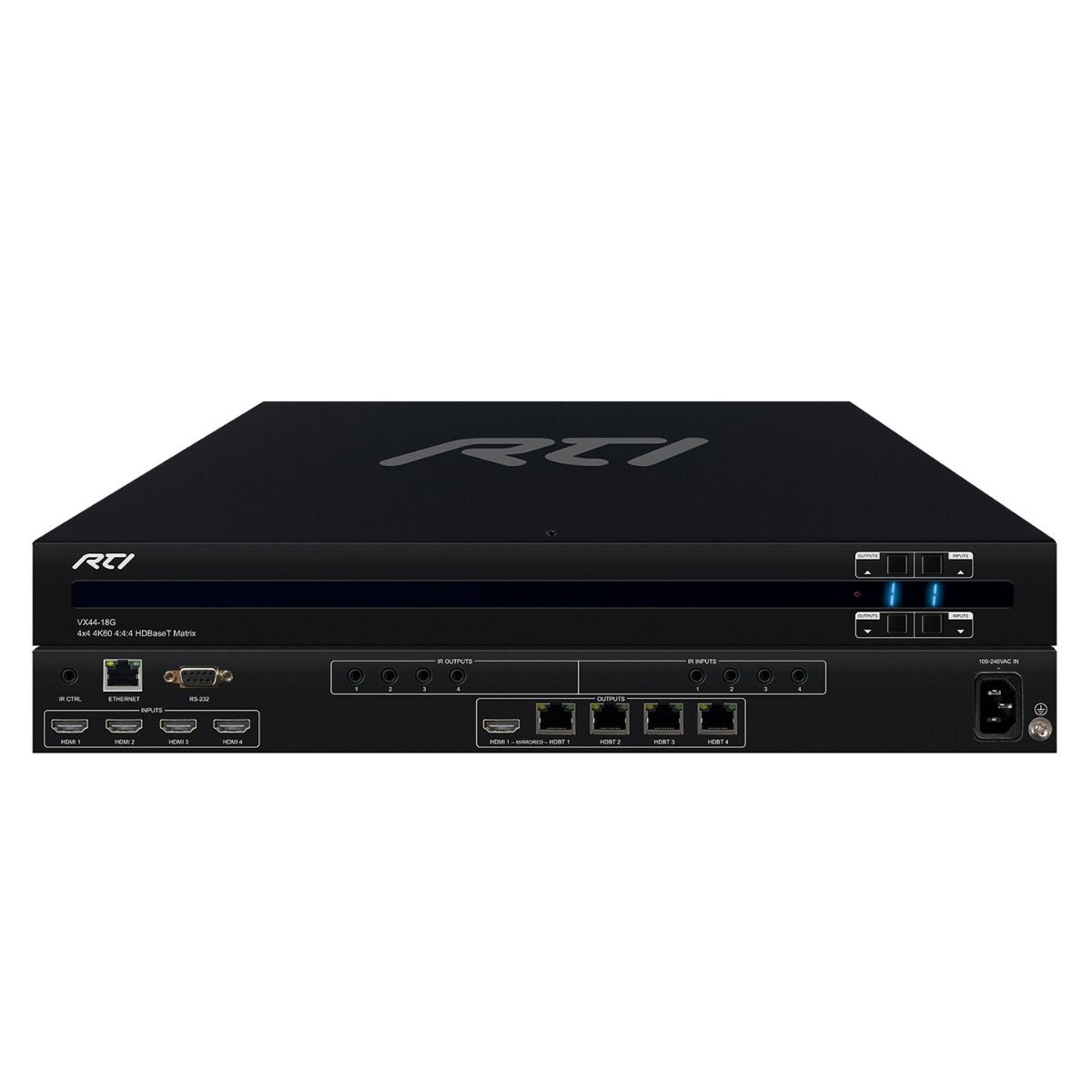 RTI VX44-18G-Kit 4 x 4 4K HDBaseT™ Matrix Switcher